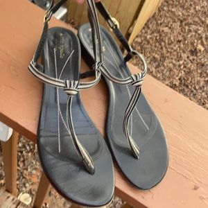 Kate Spade black leather sandals